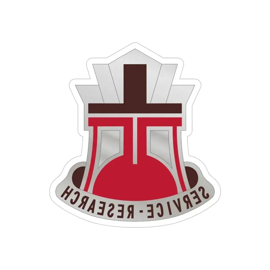 406 Medical Laboratory (U.S. Army) REVERSE PRINT Transparent Die-Cut STICKER - The Sticker Space