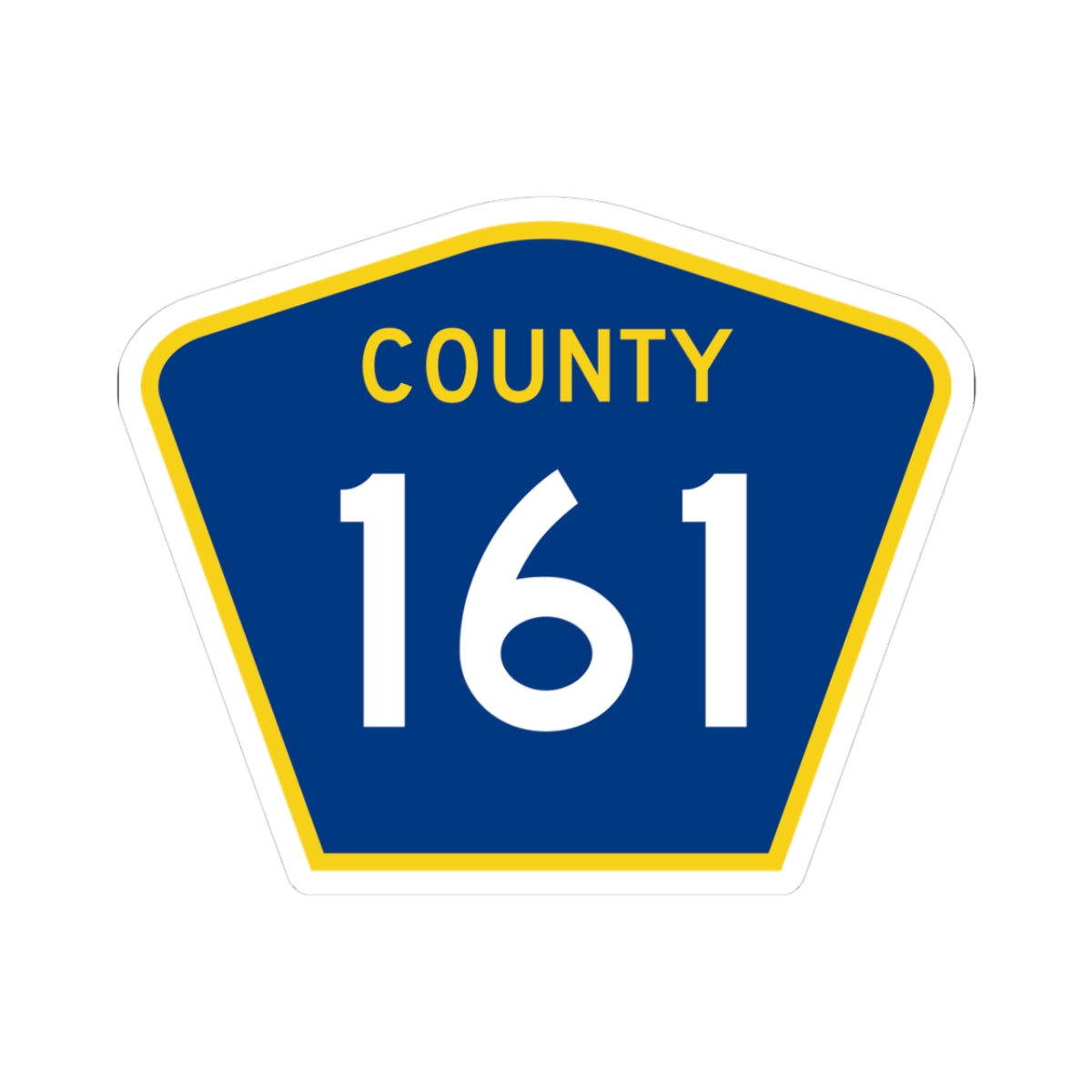County 161 MN (Minnesota) (Road Sign) STICKER Vinyl Kiss-Cut Decal