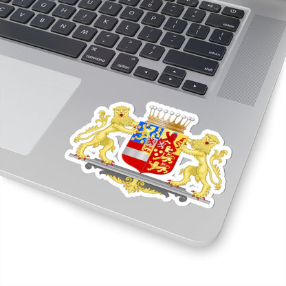 Achievement of Nassau Siegen  protestant branch Princely Counts (Netherlands) (Coat of Arms) STICKER Vinyl Kiss-Cut Decal