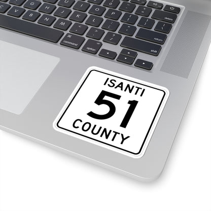 Isanti County 51 MN (Minnesota) (Road Sign) STICKER Vinyl Kiss-Cut Decal