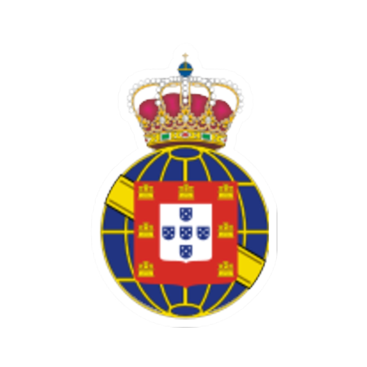 Armas Reino Unido Portugal Brasil Algarves (Portugal) (Coat of Arms) STICKER Vinyl Kiss-Cut Decal
