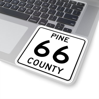 Pine County Route 66 MN (Minnesota) (Road Sign) STICKER Vinyl Kiss-Cut Decal