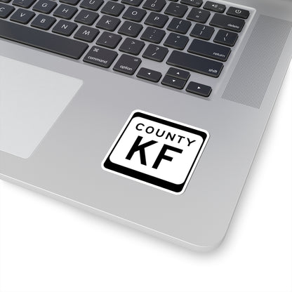 WIS County KF (Wisconsin) (Road Sign) STICKER Vinyl Kiss-Cut Decal