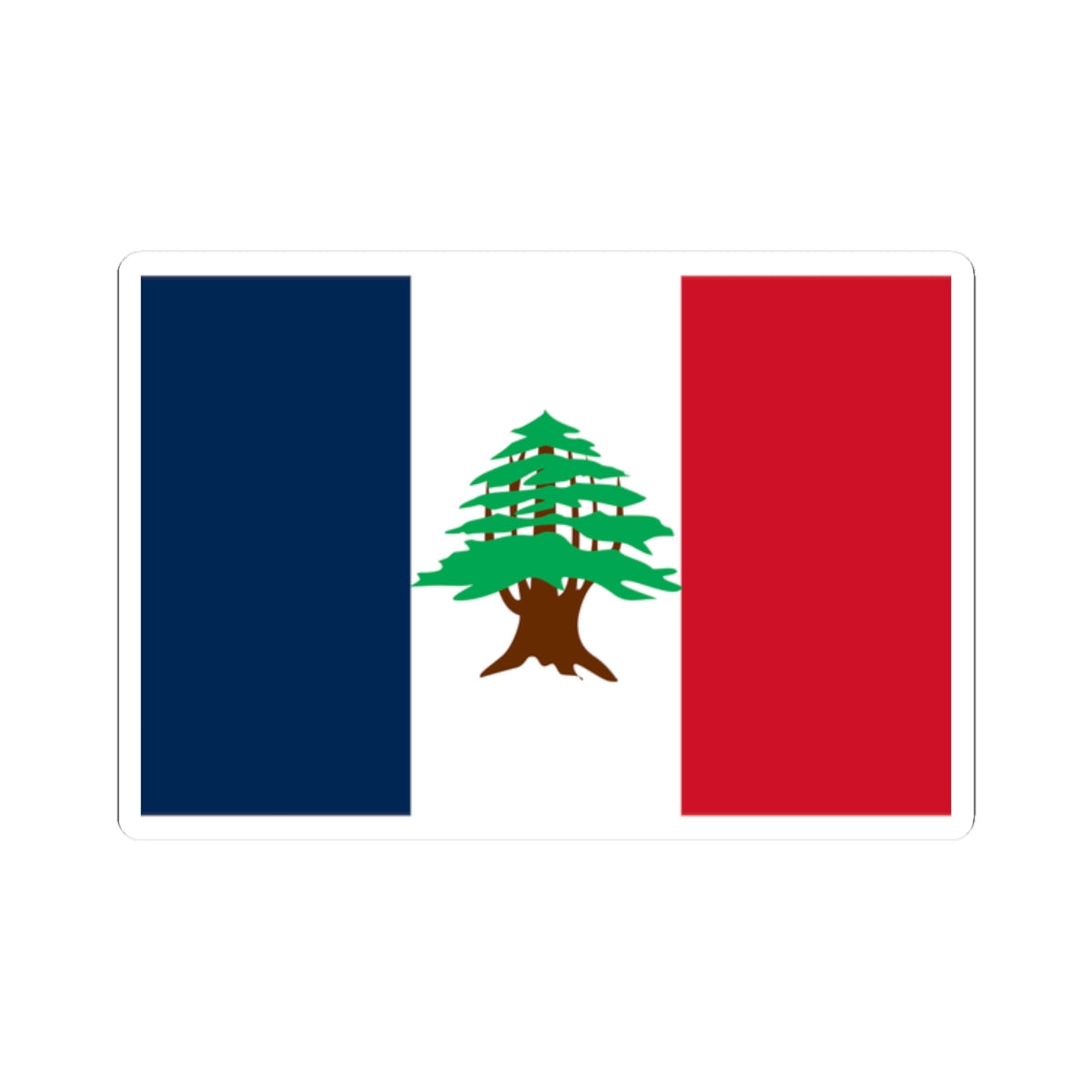Flag of Lebanon 1920-1943 (Lebanon) STICKER Vinyl Kiss-Cut Decal