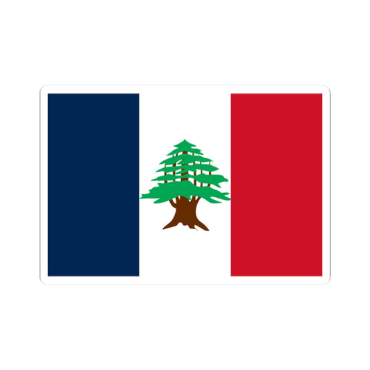 Flag of Lebanon 1920-1943 (Lebanon) STICKER Vinyl Kiss-Cut Decal