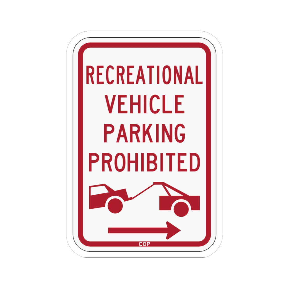 PBOT Road sign P1957R (Oregon) (Road Sign) STICKER Vinyl Kiss-Cut Decal