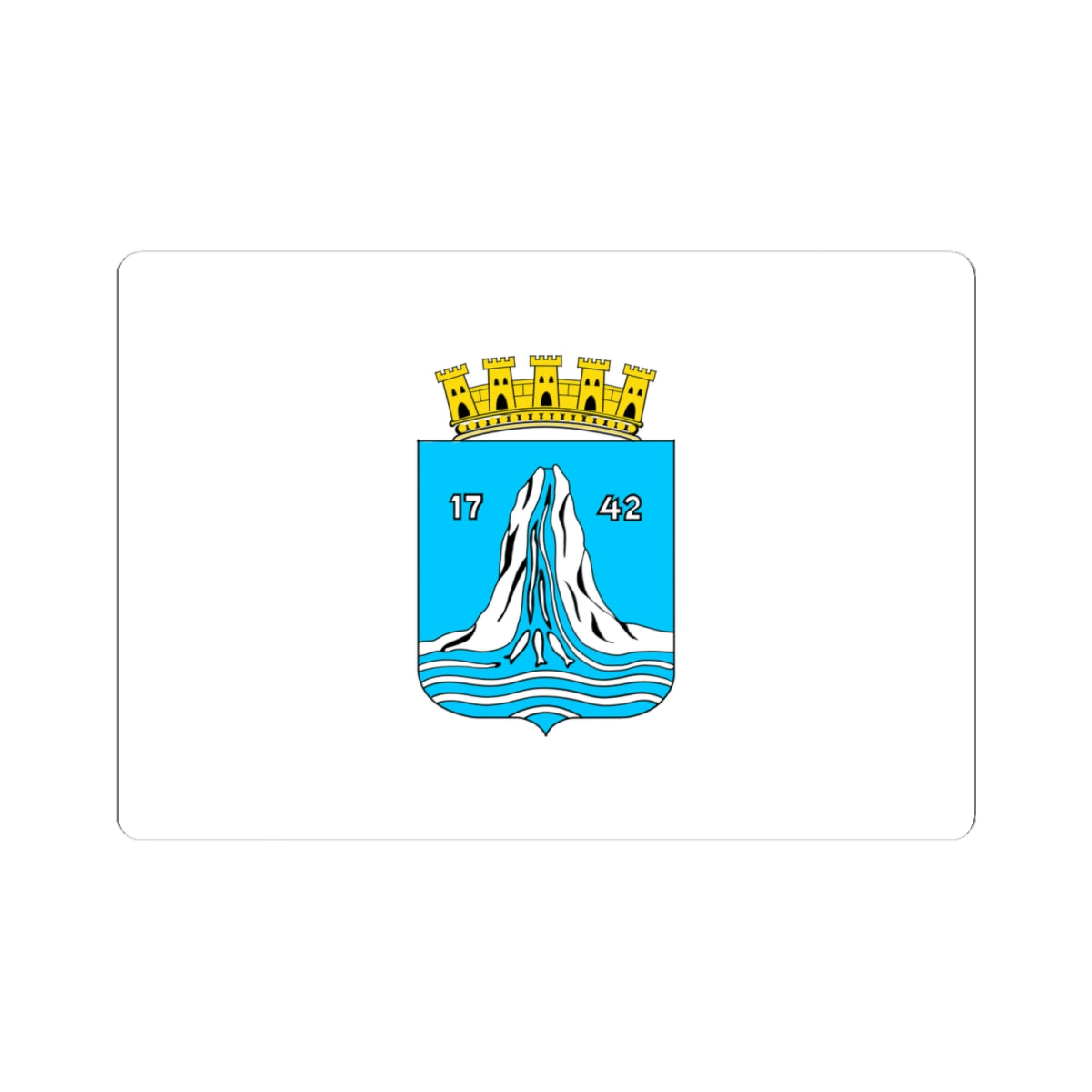 Flag of Kristiansund (Norway) STICKER Vinyl Kiss-Cut Decal