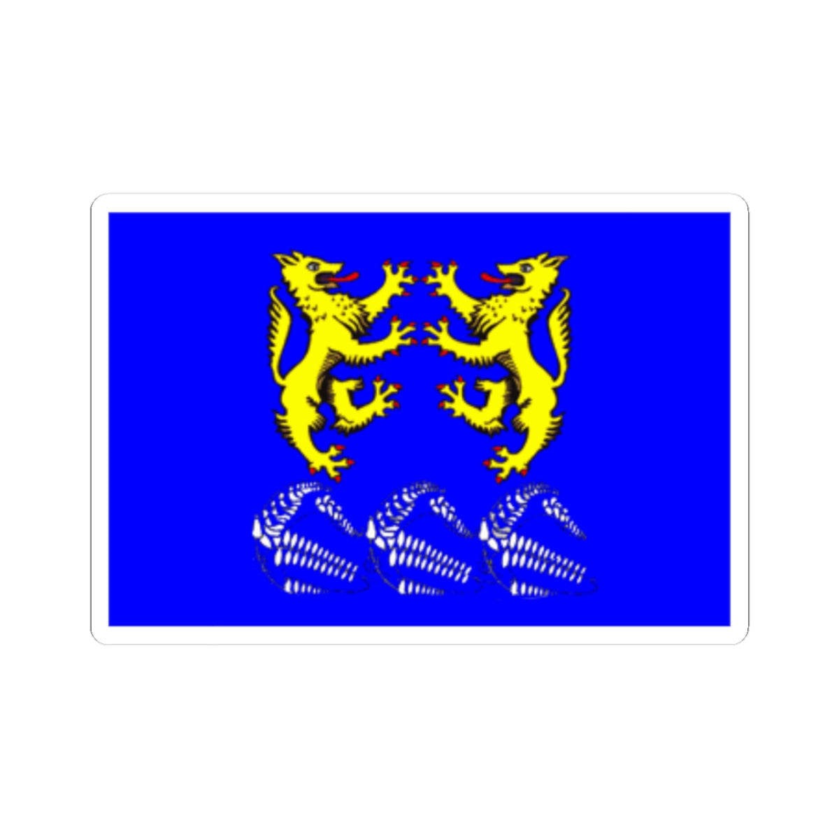 Flag Leskolovo Leningrad oblast (Russia) STICKER Vinyl Kiss-Cut Decal