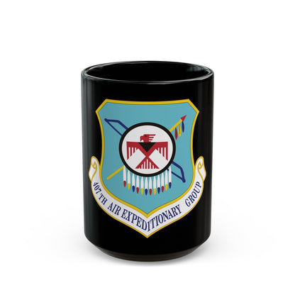 407th Air Expeditionary Group (U.S. Air Force) Black Coffee Mug-15oz-The Sticker Space