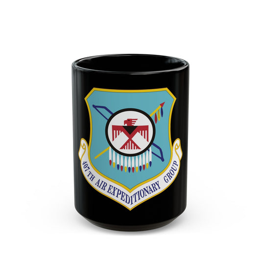 407th Air Expeditionary Group (U.S. Air Force) Black Coffee Mug-15oz-The Sticker Space