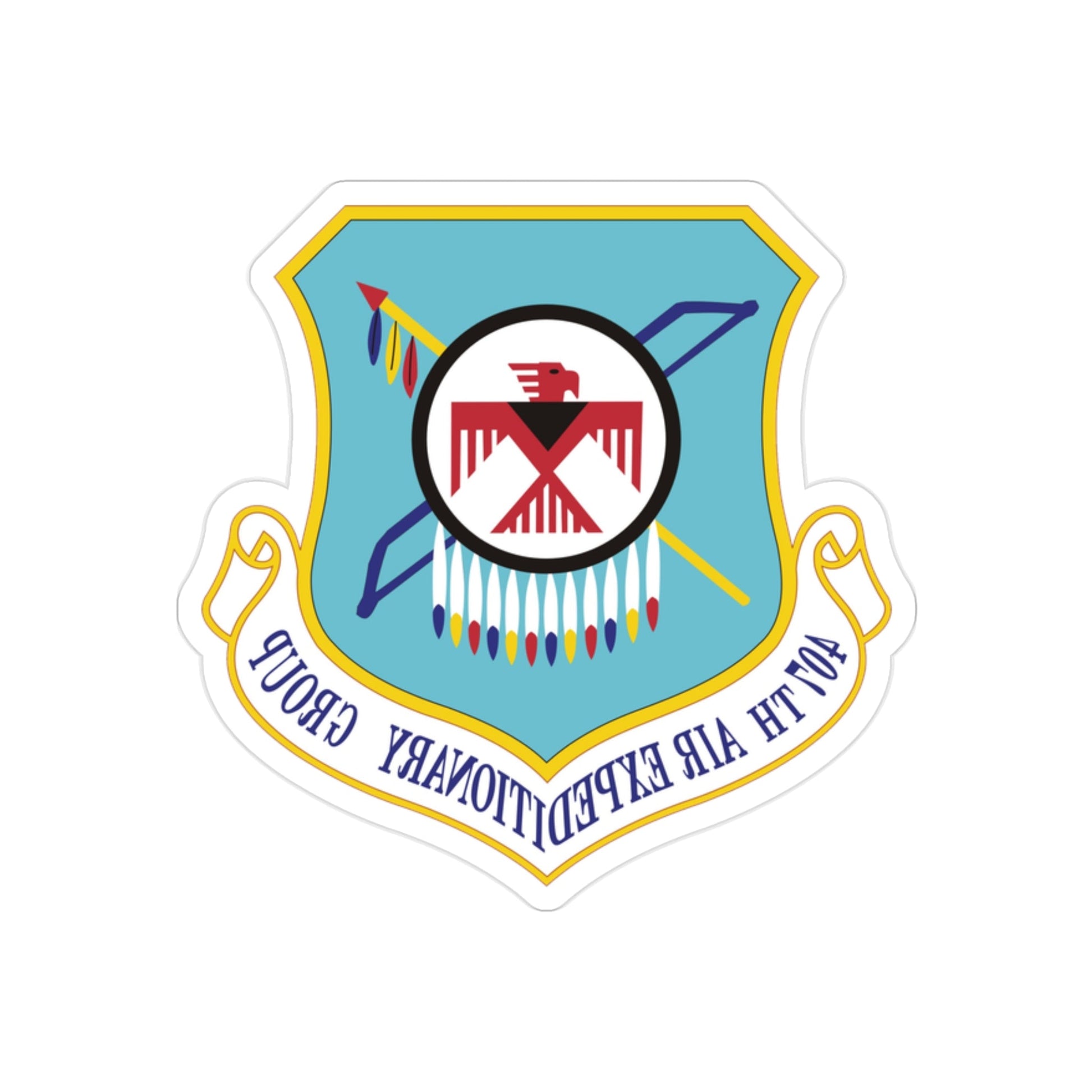 407th Air Expeditionary Group (U.S. Air Force) REVERSE PRINT Transparent STICKER-2" × 2"-The Sticker Space