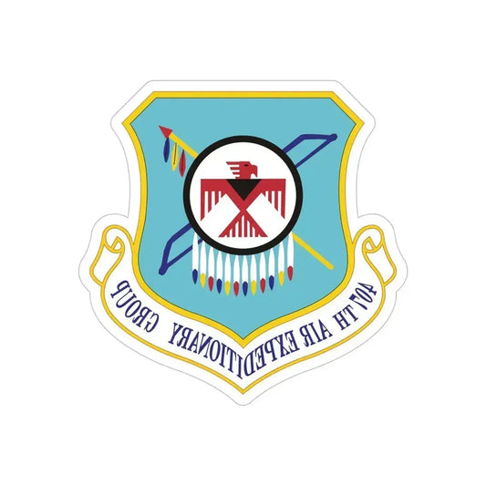 407th Air Expeditionary Group (U.S. Air Force) REVERSE PRINT Transparent Die-Cut STICKER 6 Inch Die-Cut Transparent - The Sticker Space