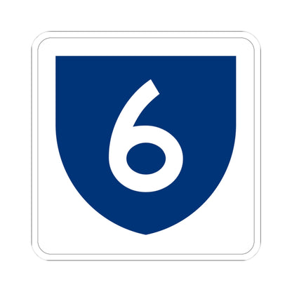 PR primary 6 (Puerto Rico) (Road Sign) STICKER Vinyl Kiss-Cut Decal