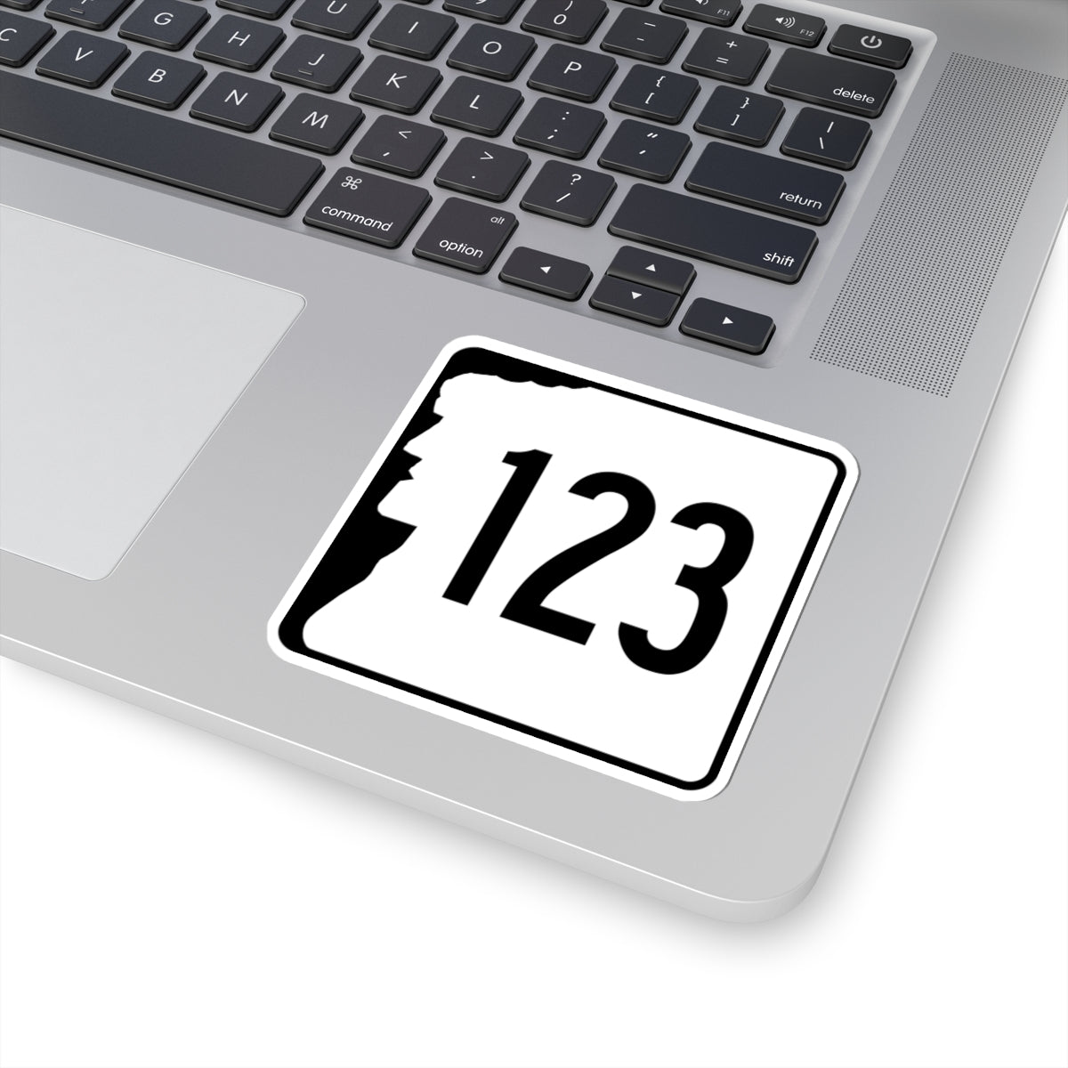 NH Route 123 (New Hampshire) (Road Sign) STICKER Vinyl Kiss-Cut Decal