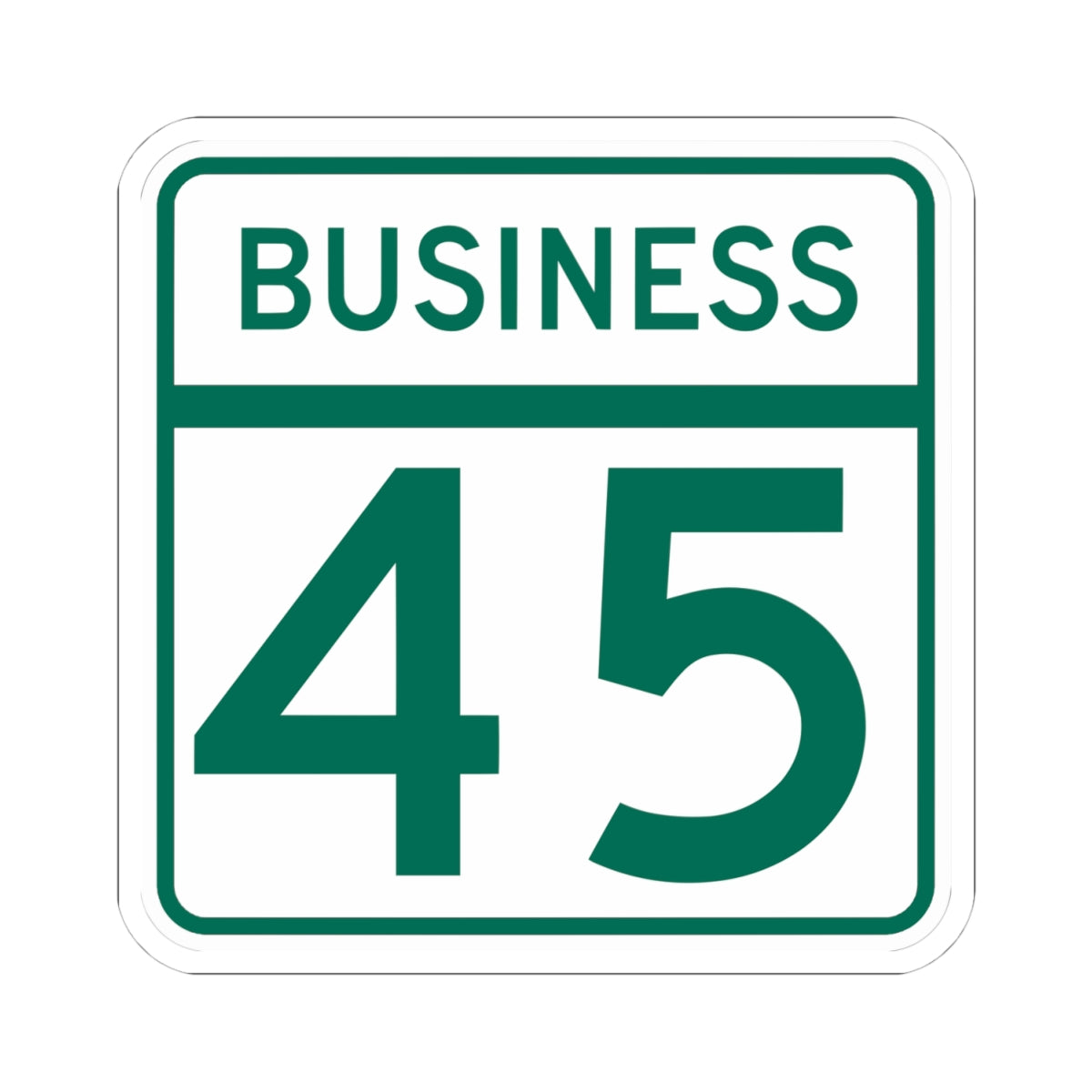 MD Route 45 Business (Maryland) (Road Sign) STICKER Vinyl Kiss-Cut Decal