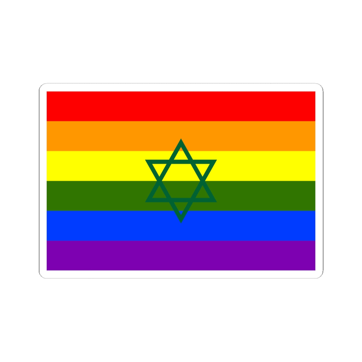 Flag of Morocco LGBT hexagram (Morocco) STICKER Vinyl Kiss-Cut Decal