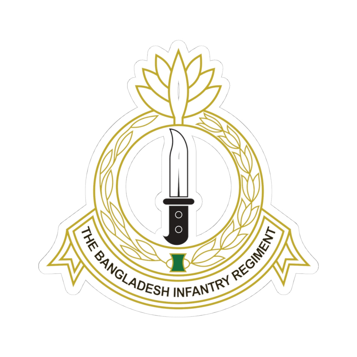 Bangladesh Infantry Regiment Insignia (Bangladesh) (Coat of Arms) STICKER Vinyl Kiss-Cut Decal