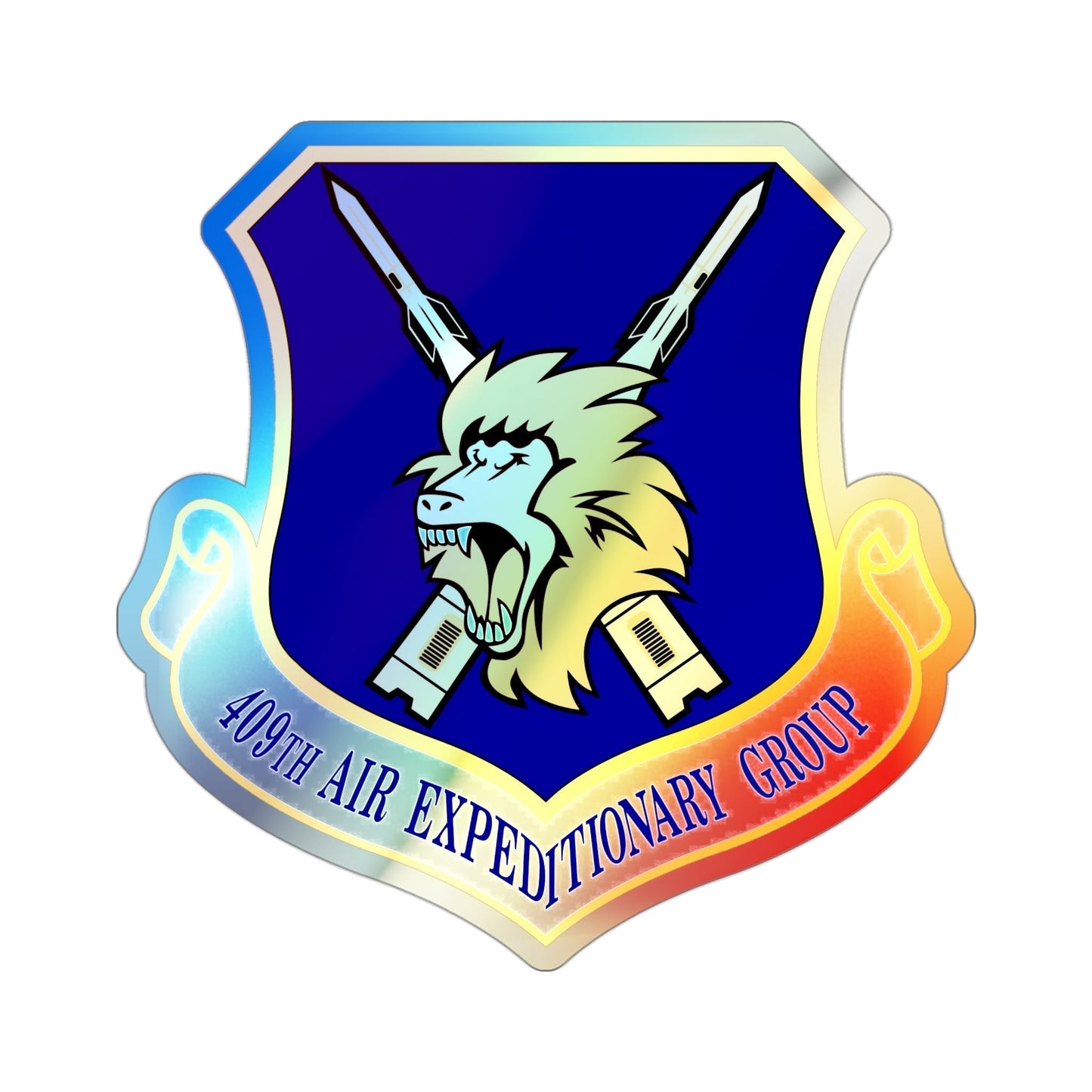 409th Air Expeditionary Group (U.S. Air Force) Holographic STICKER Die-Cut Vinyl Decal-3 Inch-The Sticker Space