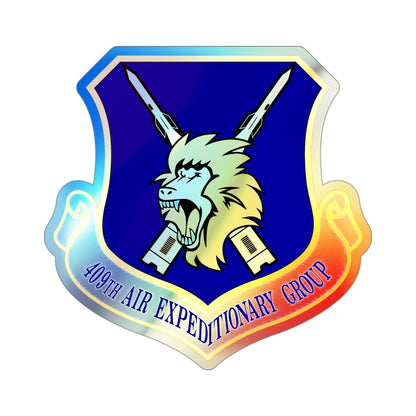 409th Air Expeditionary Group (U.S. Air Force) Holographic STICKER Die-Cut Vinyl Decal-3 Inch-The Sticker Space