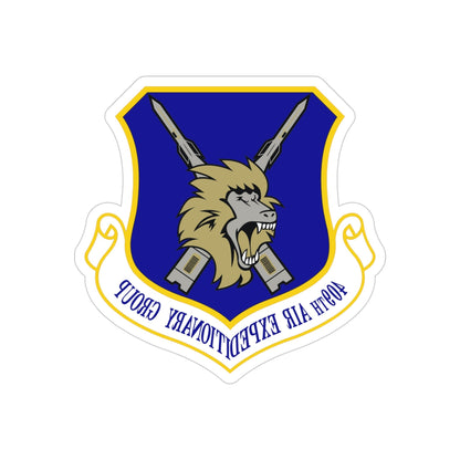 409th Air Expeditionary Group (U.S. Air Force) REVERSE PRINT Transparent STICKER-4 Inch-The Sticker Space