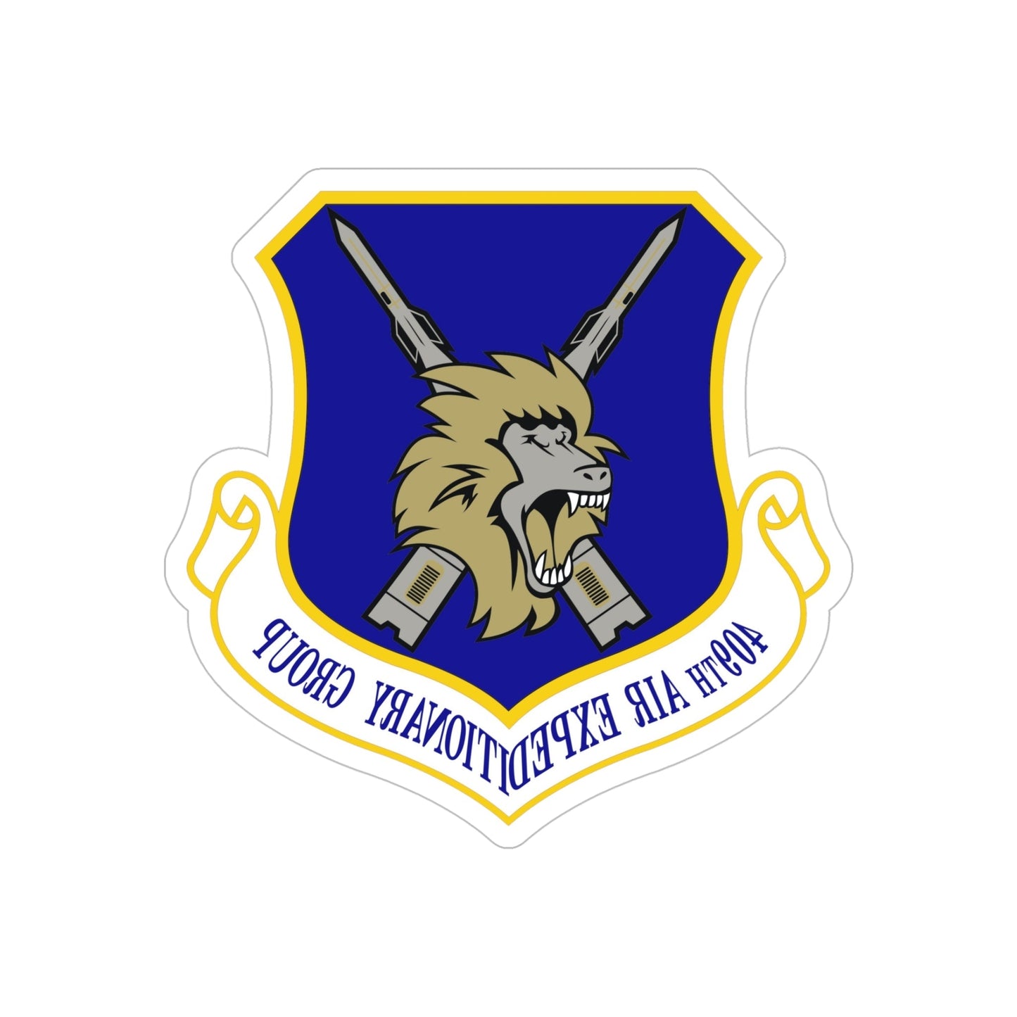 409th Air Expeditionary Group (U.S. Air Force) REVERSE PRINT Transparent STICKER-5 Inch-The Sticker Space