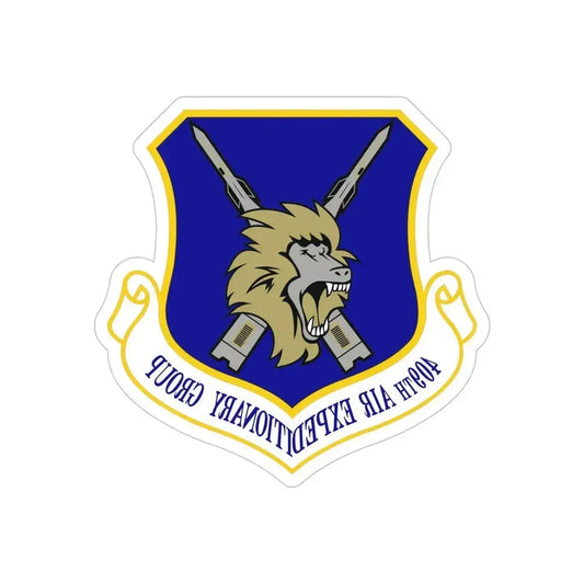 409th Air Expeditionary Group (U.S. Air Force) REVERSE PRINT Transparent Die-Cut STICKER 6 Inch Die-Cut Transparent - The Sticker Space