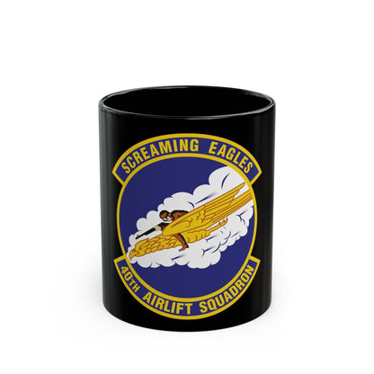 40th Airlift Squadron (U.S. Air Force) Black Coffee Mug-11oz-The Sticker Space