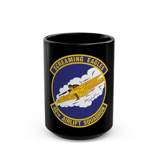 40th Airlift Squadron (U.S. Air Force) Black Coffee Mug-15oz-The Sticker Space