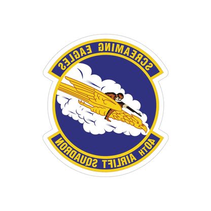 40th Airlift Squadron (U.S. Air Force) REVERSE PRINT Transparent STICKER-4" × 4"-The Sticker Space