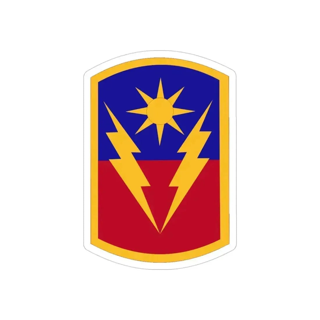 40th Armored Brigade (U.S. Army) REVERSE PRINT Transparent Die-Cut STICKER 4 Inch Die-Cut Transparent - The Sticker Space