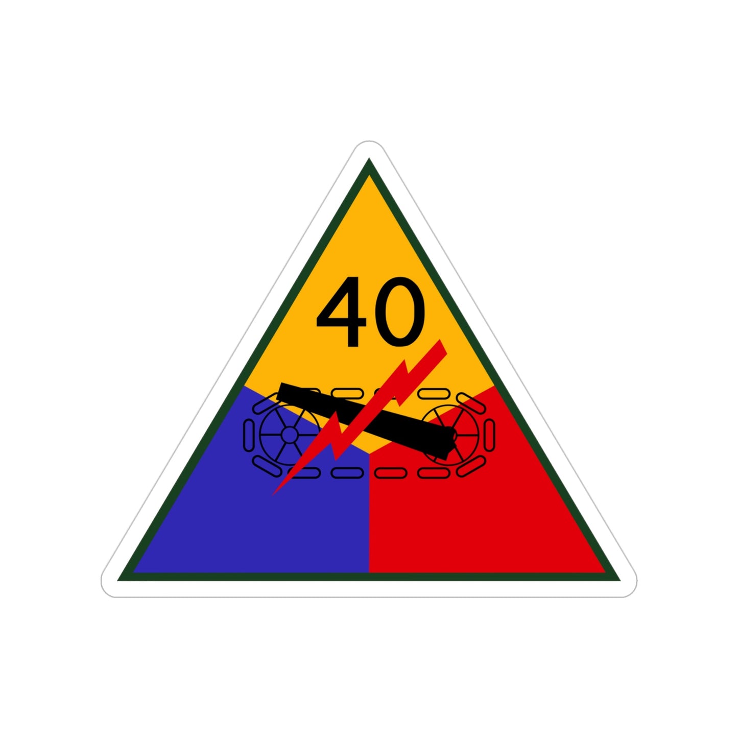 40th Armored Division (U.S. Army) Transparent STICKER Die-Cut Vinyl Decal-4 Inch-The Sticker Space