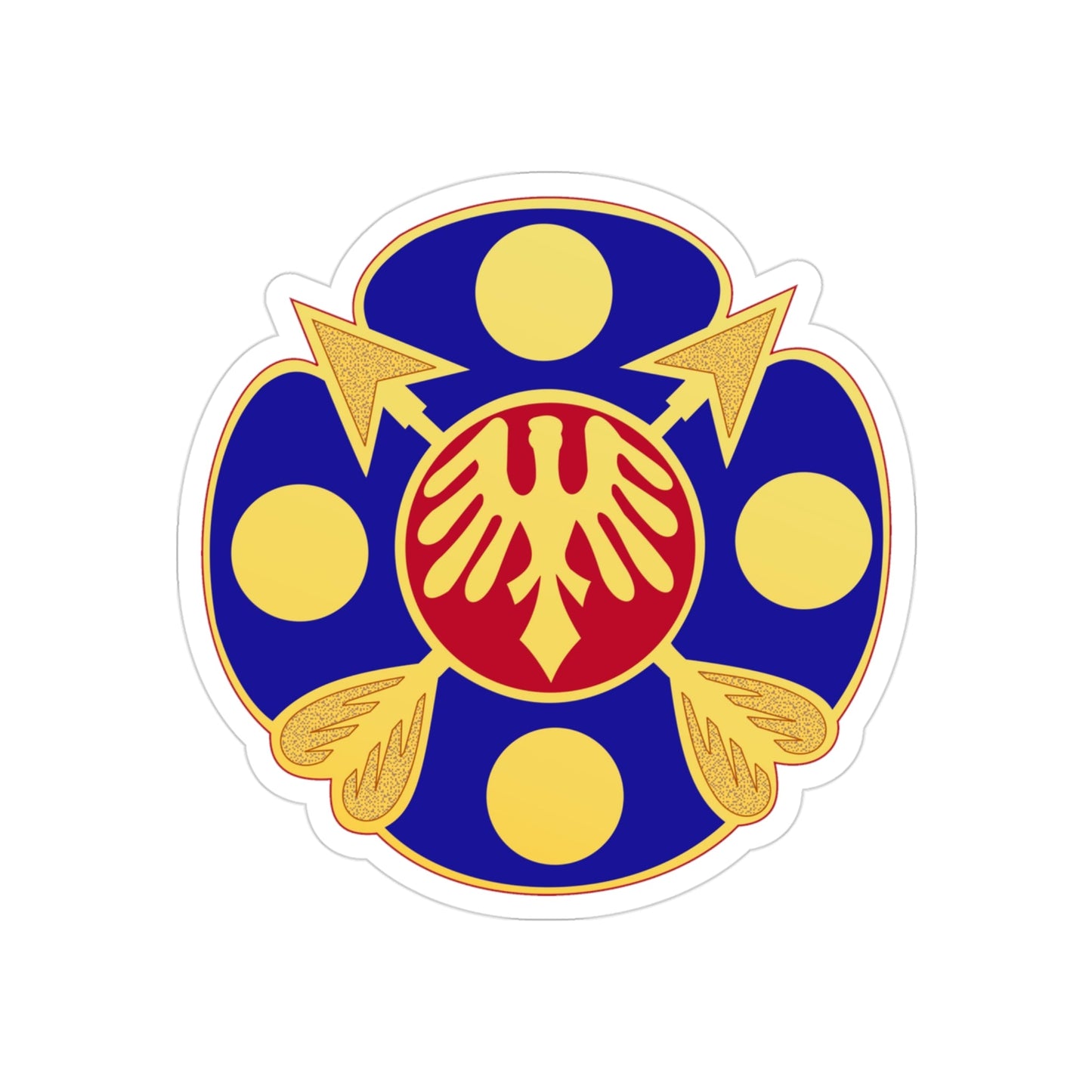 40th Artillery Brigade (U.S. Army) REVERSE PRINT Transparent STICKER-3" × 3"-The Sticker Space