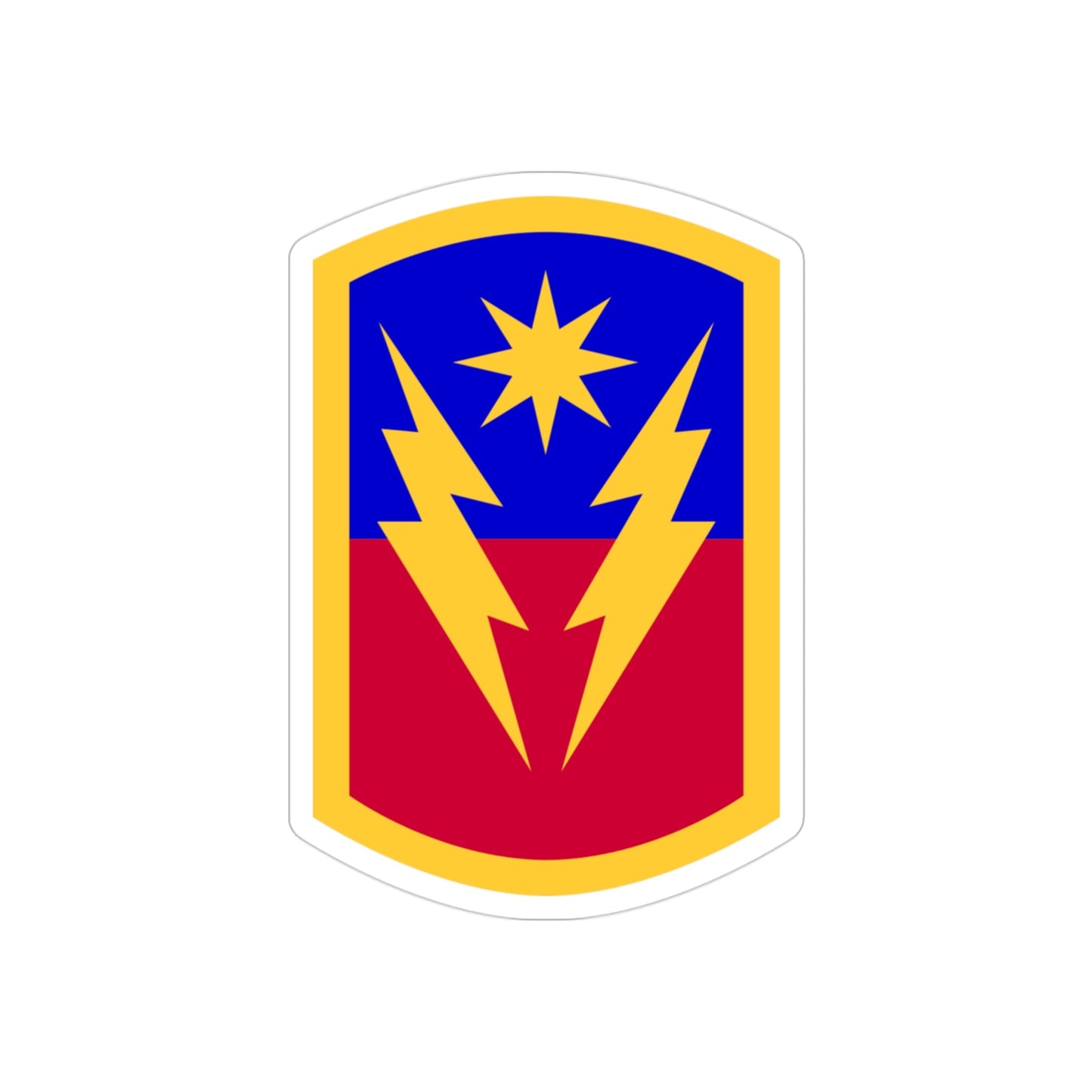 40th Infantry Brigade Combat Team SSI (U.S. Army) REVERSE PRINT Transparent STICKER-3" × 3"-The Sticker Space