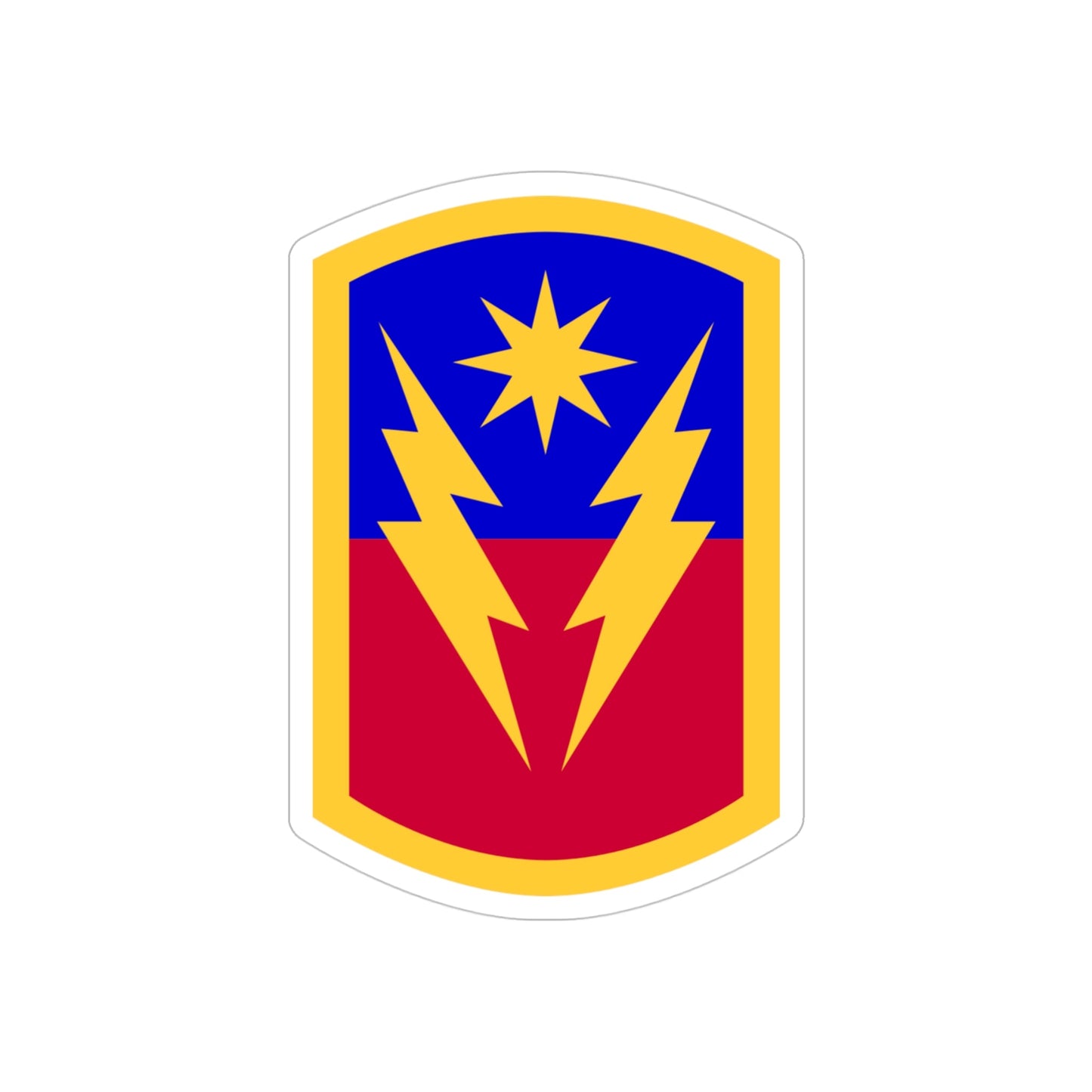 40th Infantry Brigade Combat Team SSI (U.S. Army) REVERSE PRINT Transparent STICKER-4" × 4"-The Sticker Space