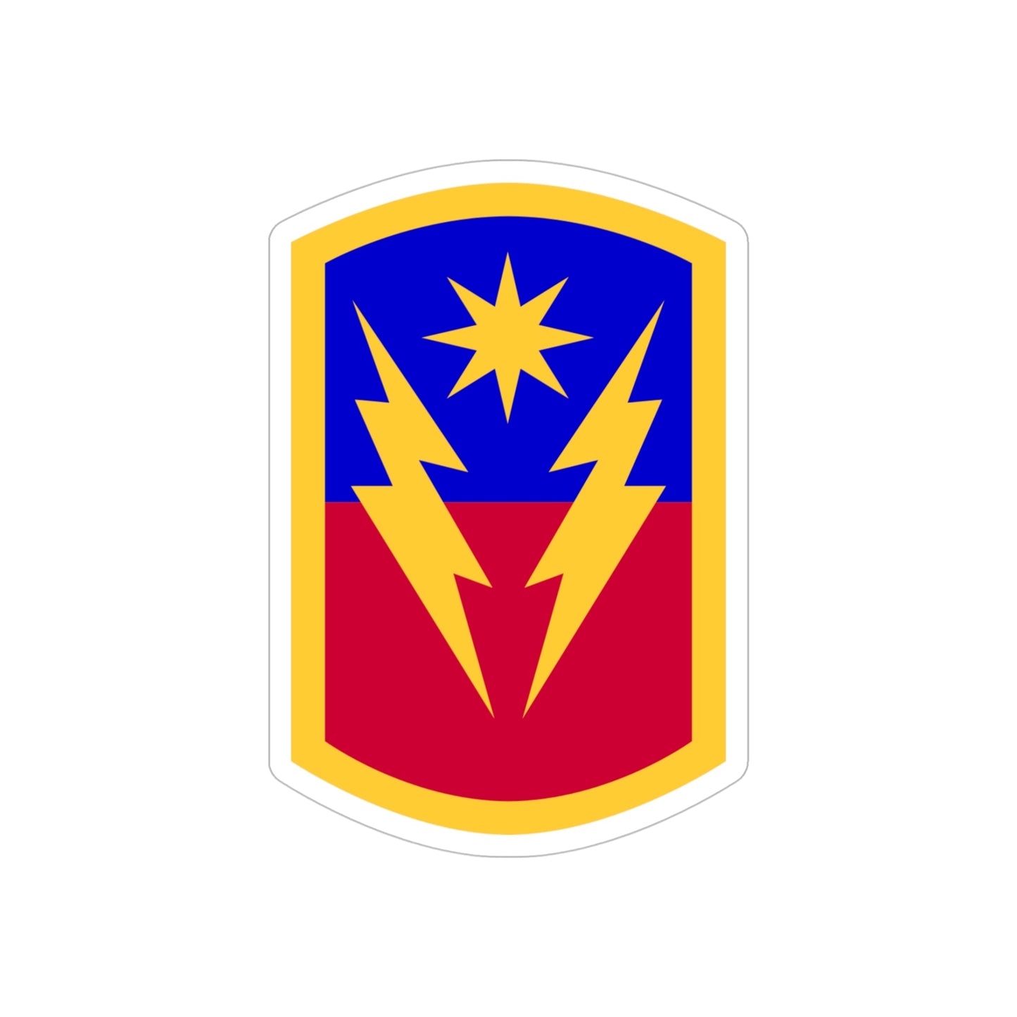 40th Infantry Brigade Combat Team SSI (U.S. Army) REVERSE PRINT Transparent STICKER-5" × 5"-The Sticker Space