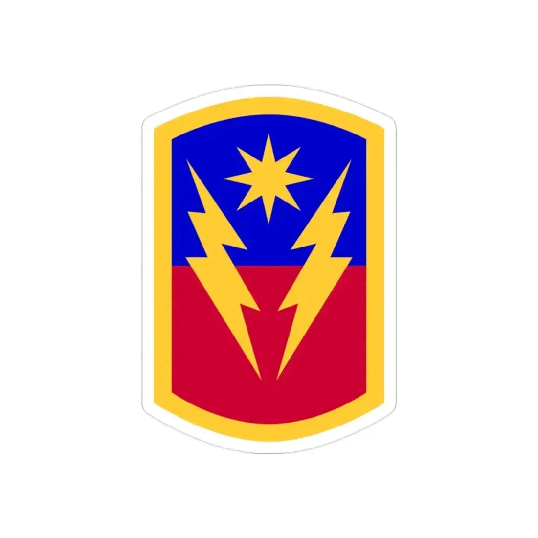 40th Infantry Brigade Combat Team SSI (U.S. Army) REVERSE PRINT Transparent Die-Cut STICKER 2 Inch Die-Cut Transparent - The Sticker Space