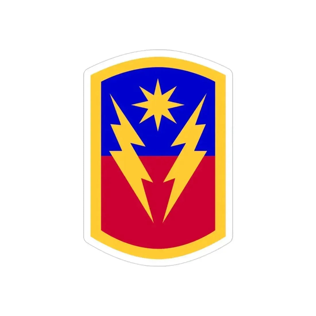 40th Infantry Brigade Combat Team SSI (U.S. Army) REVERSE PRINT Transparent Die-Cut STICKER 3 Inch Die-Cut Transparent - The Sticker Space