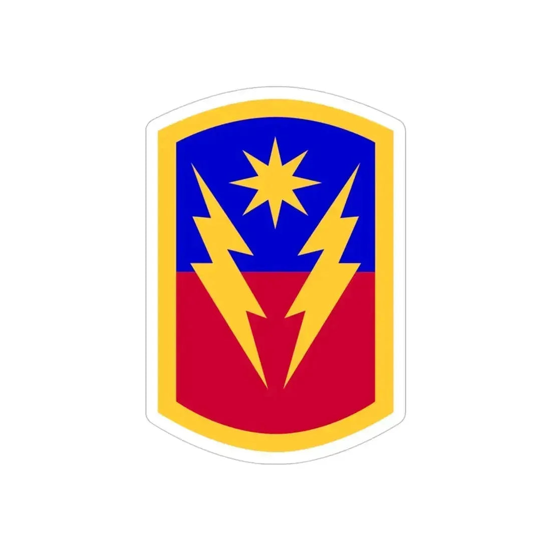 40th Infantry Brigade Combat Team SSI (U.S. Army) REVERSE PRINT Transparent Die-Cut STICKER 4 Inch Die-Cut Transparent - The Sticker Space