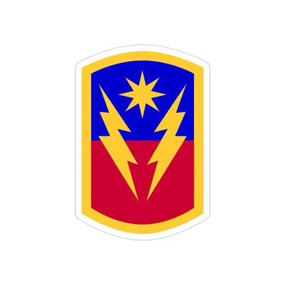 40th Infantry Brigade Combat Team SSI (U.S. Army) REVERSE PRINT Transparent Die-Cut STICKER 4 Inch Die-Cut Transparent - The Sticker Space