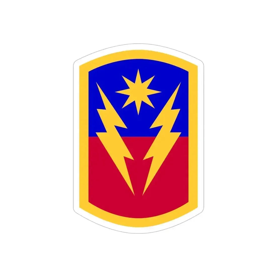 40th Infantry Brigade Combat Team SSI (U.S. Army) REVERSE PRINT Transparent Die-Cut STICKER 5 Inch Die-Cut Transparent - The Sticker Space