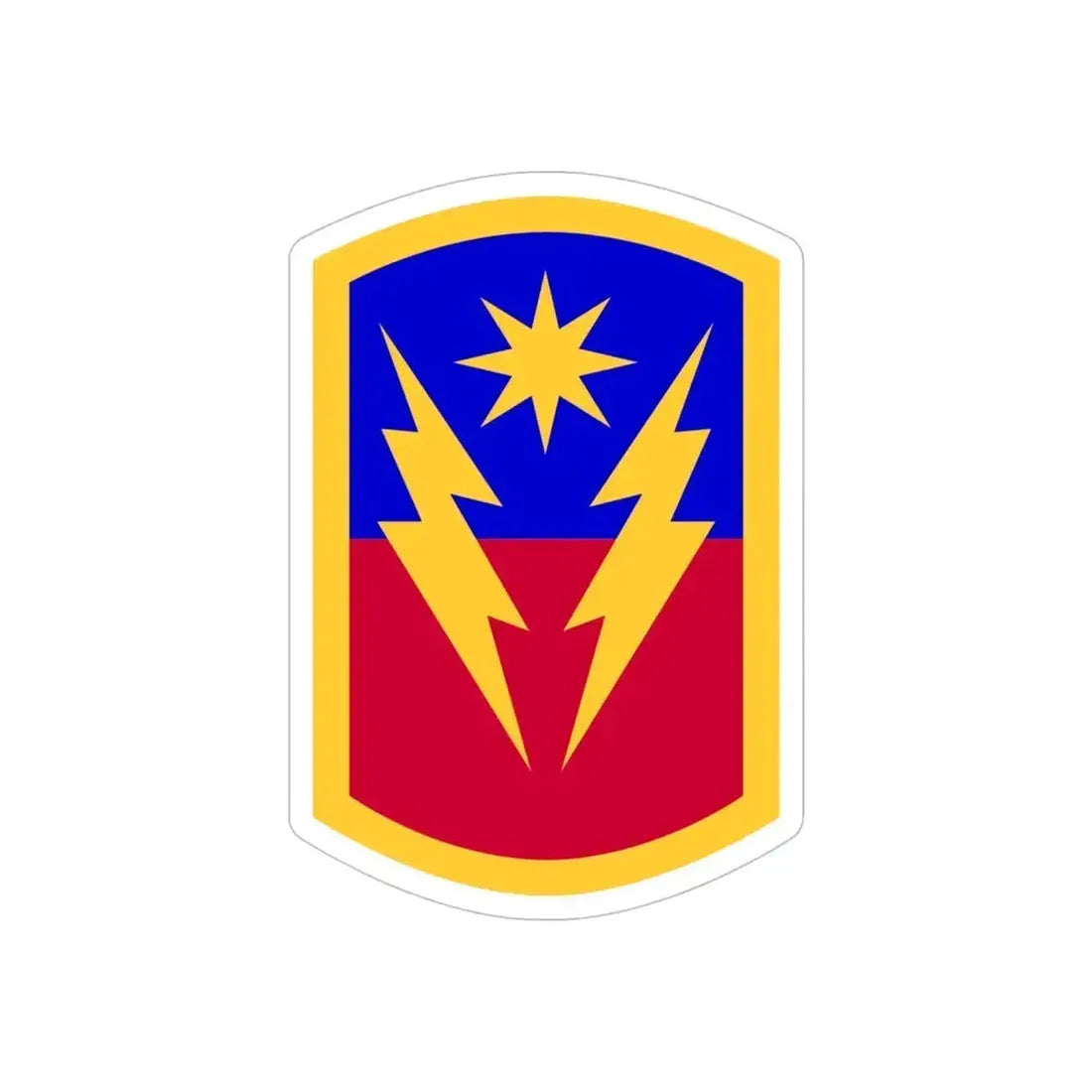 40th Infantry Brigade Combat Team SSI (U.S. Army) REVERSE PRINT Transparent Die-Cut STICKER 6 Inch Die-Cut Transparent - The Sticker Space