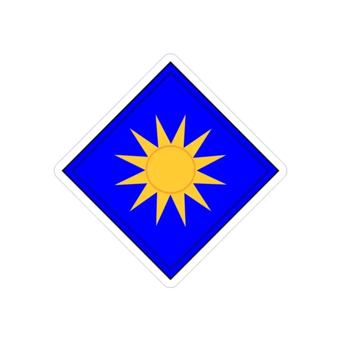 40th Infantry Division CSIB (U.S. Army) REVERSE PRINT Transparent Die-Cut STICKER 2 Inch Die-Cut Transparent - The Sticker Space