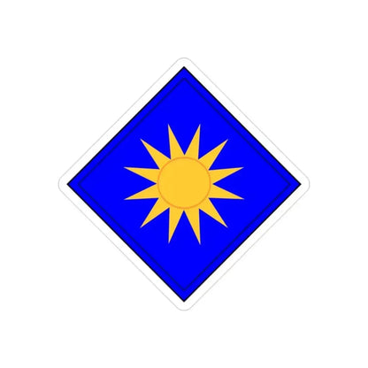 40th Infantry Division CSIB (U.S. Army) REVERSE PRINT Transparent Die-Cut STICKER 2 Inch Die-Cut Transparent - The Sticker Space