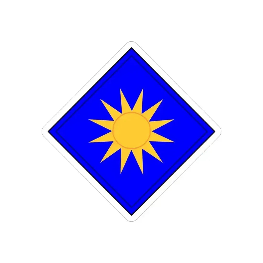 40th Infantry Division CSIB (U.S. Army) REVERSE PRINT Transparent Die-Cut STICKER 3 Inch Die-Cut Transparent - The Sticker Space