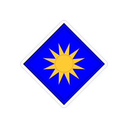 40th Infantry Division CSIB (U.S. Army) REVERSE PRINT Transparent Die-Cut STICKER 3 Inch Die-Cut Transparent - The Sticker Space
