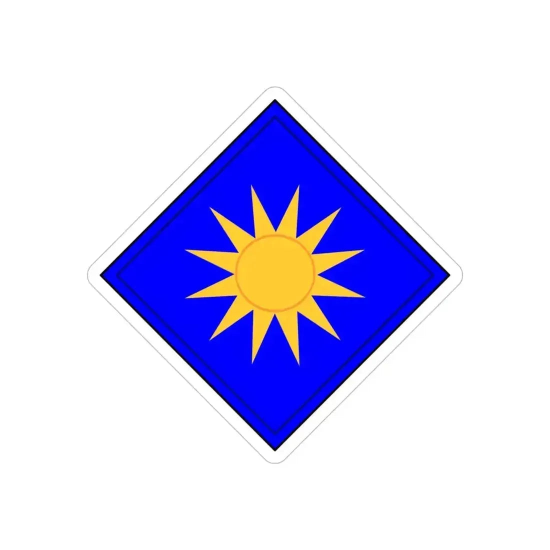 40th Infantry Division CSIB (U.S. Army) REVERSE PRINT Transparent Die-Cut STICKER 4 Inch Die-Cut Transparent - The Sticker Space