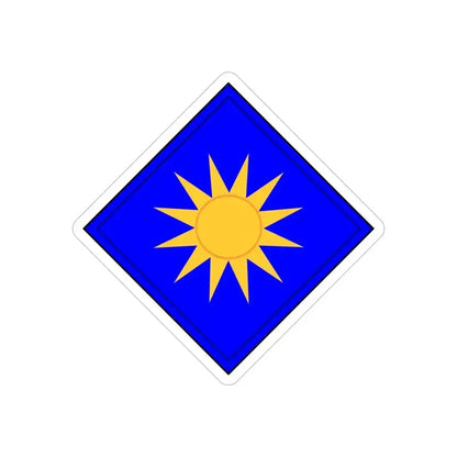40th Infantry Division CSIB (U.S. Army) REVERSE PRINT Transparent Die-Cut STICKER 4 Inch Die-Cut Transparent - The Sticker Space