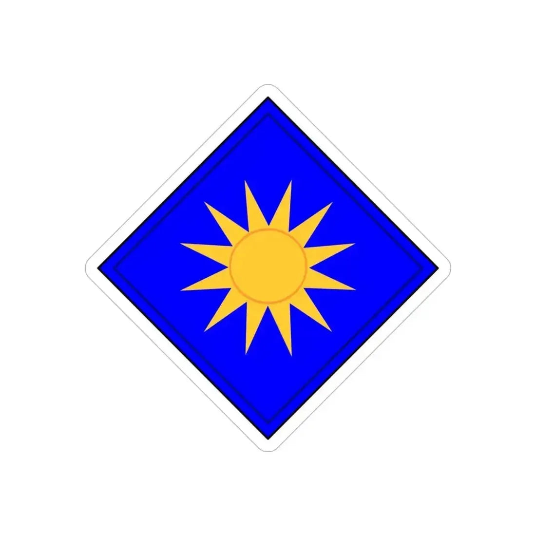 40th Infantry Division CSIB (U.S. Army) REVERSE PRINT Transparent Die-Cut STICKER 5 Inch Die-Cut Transparent - The Sticker Space