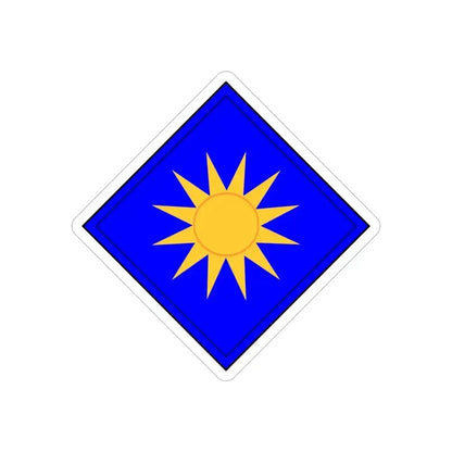 40th Infantry Division CSIB (U.S. Army) REVERSE PRINT Transparent Die-Cut STICKER 5 Inch Die-Cut Transparent - The Sticker Space