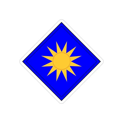 40th Infantry Division CSIB (U.S. Army) REVERSE PRINT Transparent Die-Cut STICKER 6 Inch Die-Cut Transparent - The Sticker Space